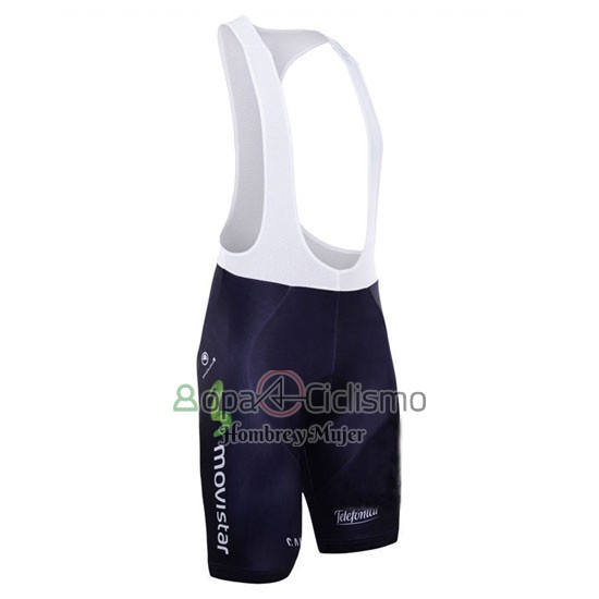 Movistar Ropa Ciclismo Culotte Corto 2015 Mangas Cortas Negro
